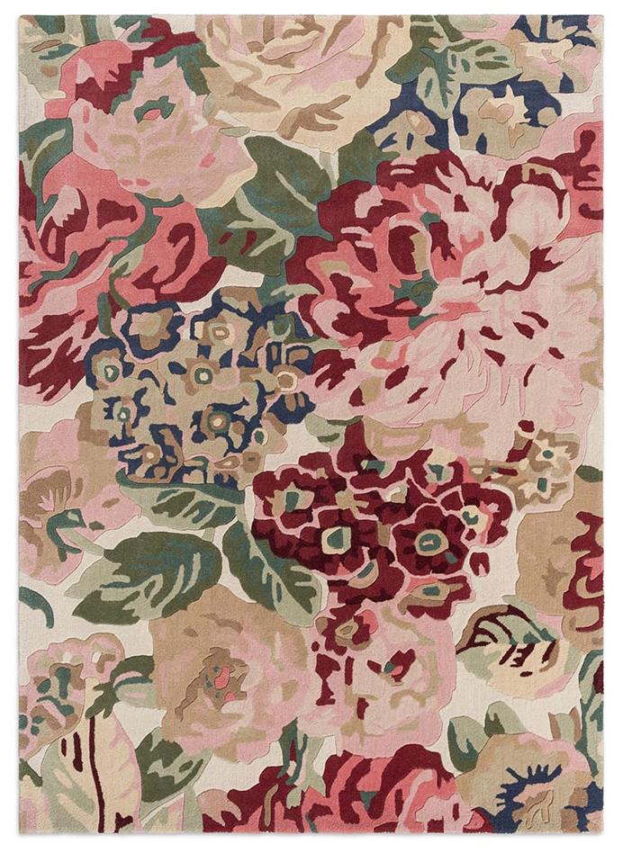 Rose & Peony Red Designer Rug
