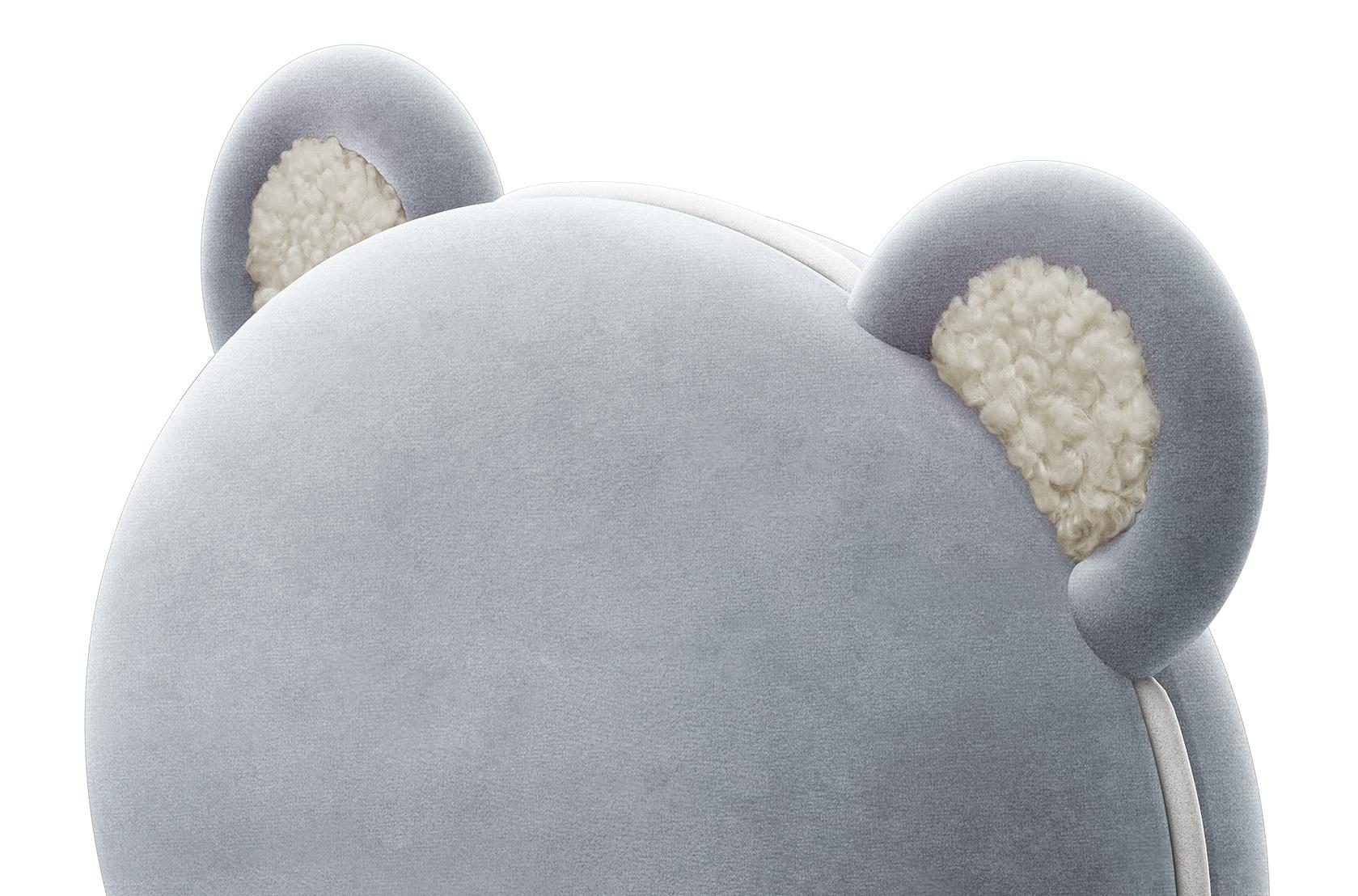 Fluffy Bear Kids Chair (Light Blue)