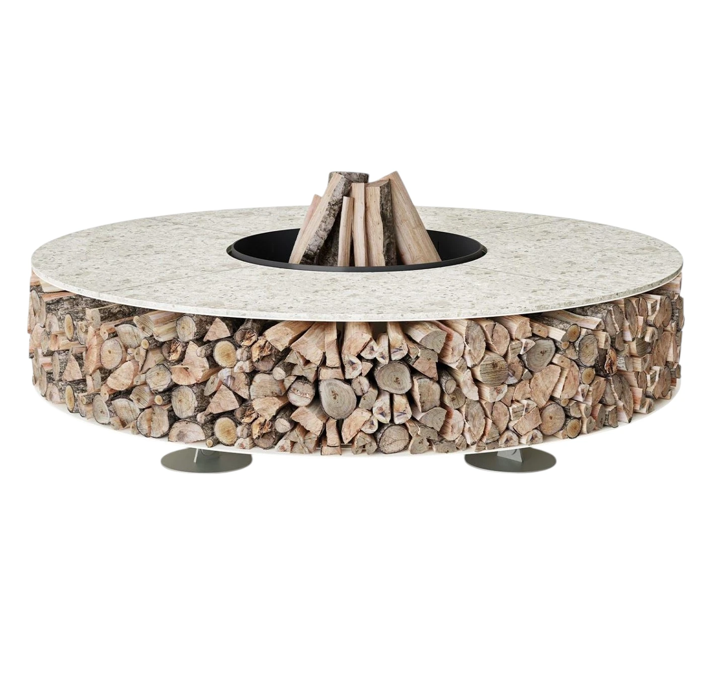 Keramik White Premium Fire Pit
