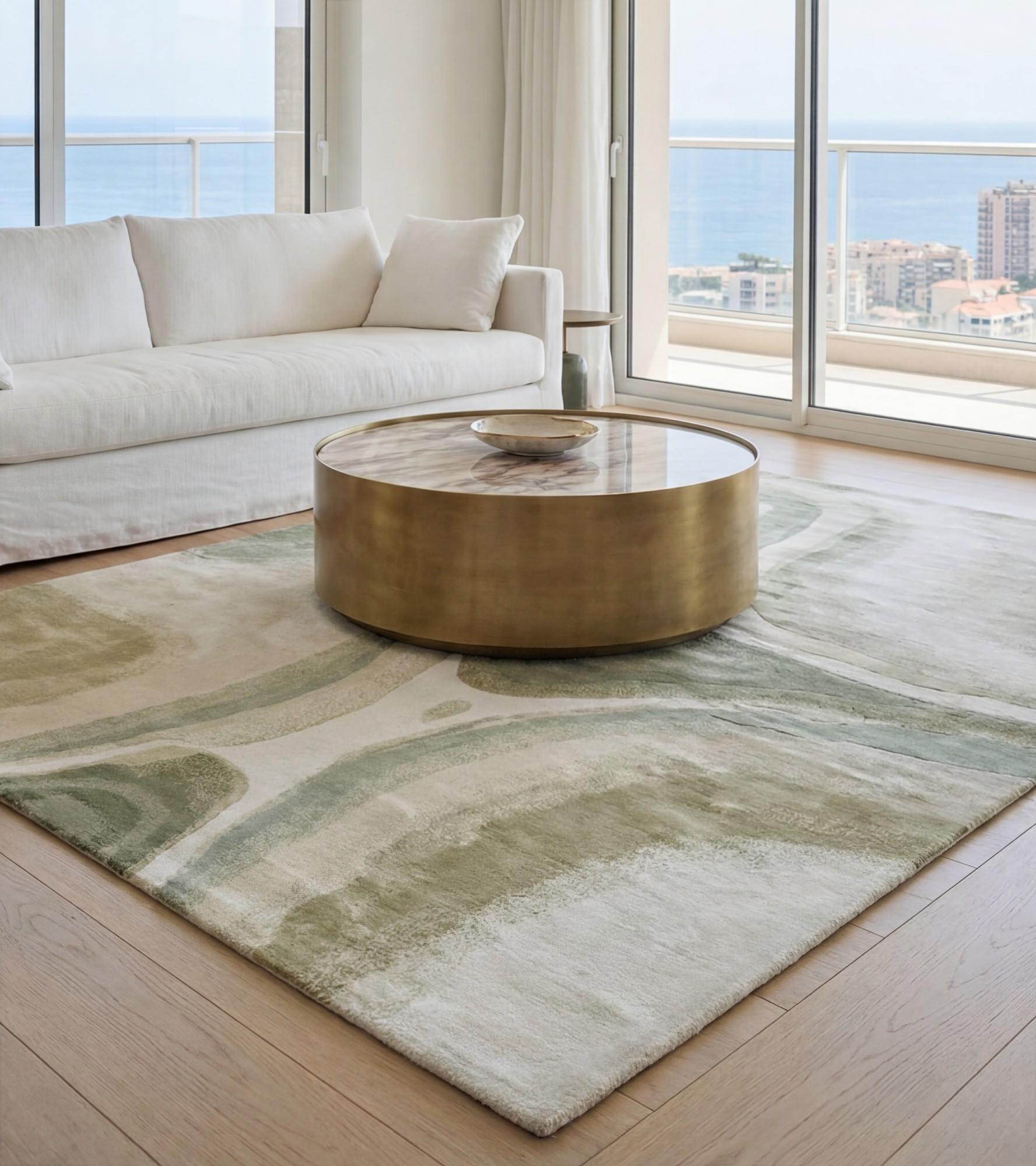 Olive Marble Handmade Rug