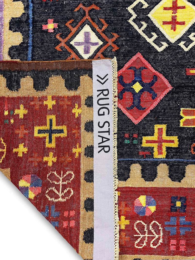 Flatweave Handmade Rug | Size: 122 × 183 cm