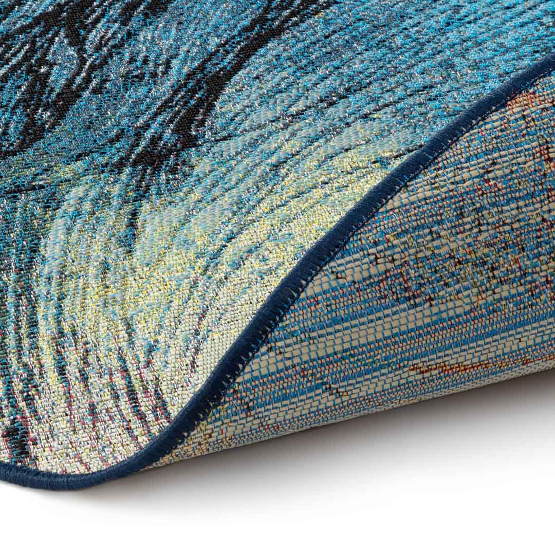 Amazzonia Outdoor Blue Round Rug