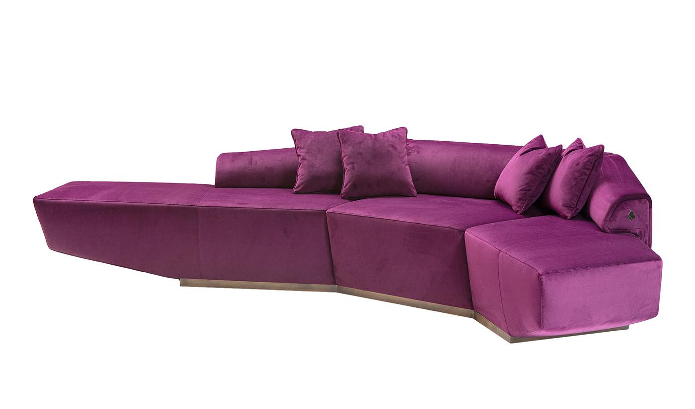 Dubhè Fuchsia Modular Sofa Italian Design