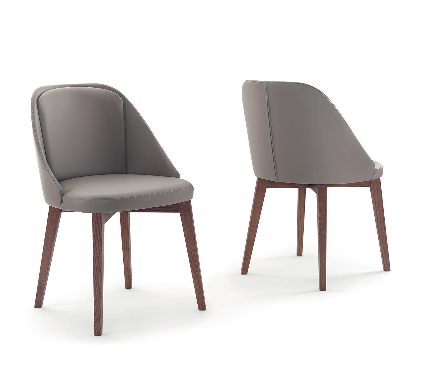 Amy Grey Leather Chair
