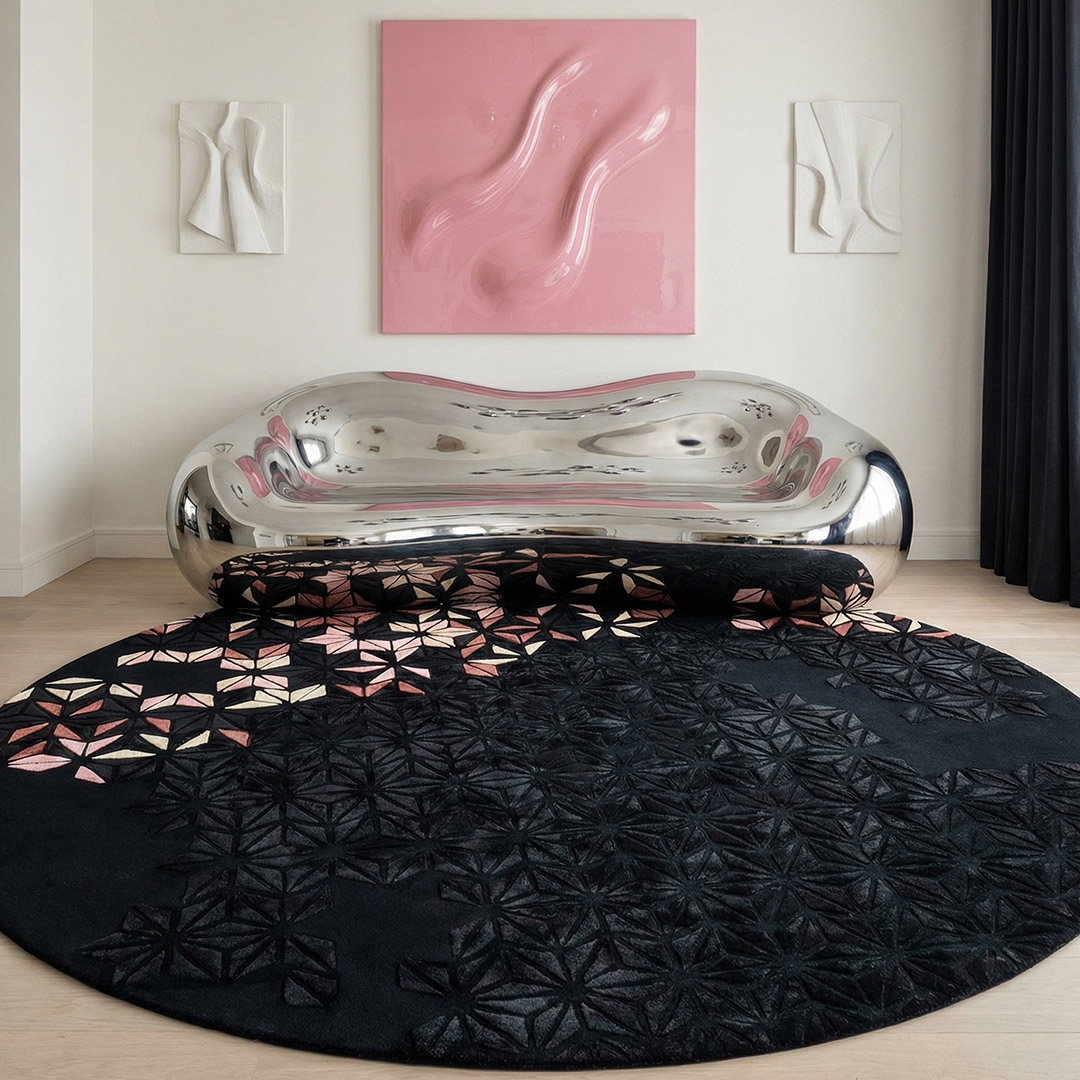 Harmony Black Contemporary Rug