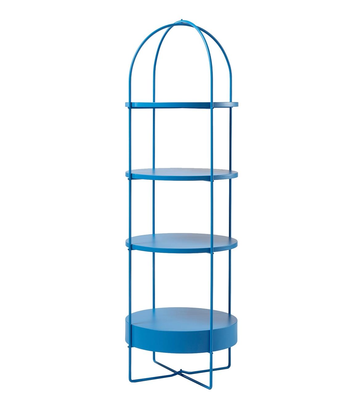 Blue Lacquered Bookcase
