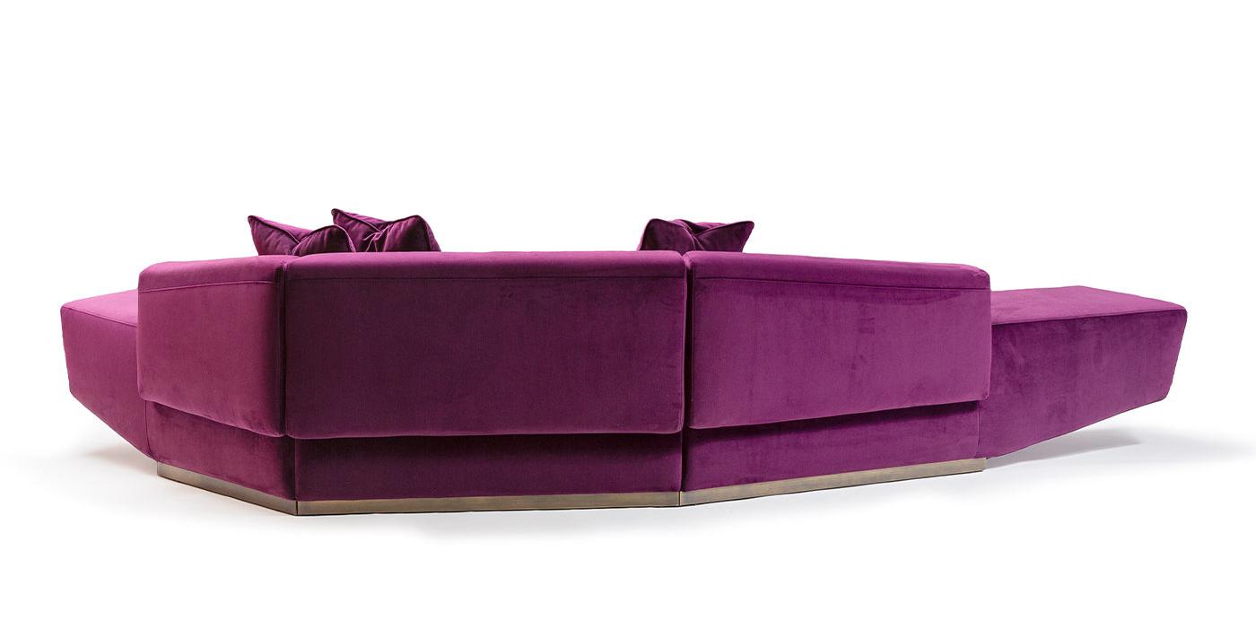 Dubhè Fuchsia Modular Sofa Italian Design