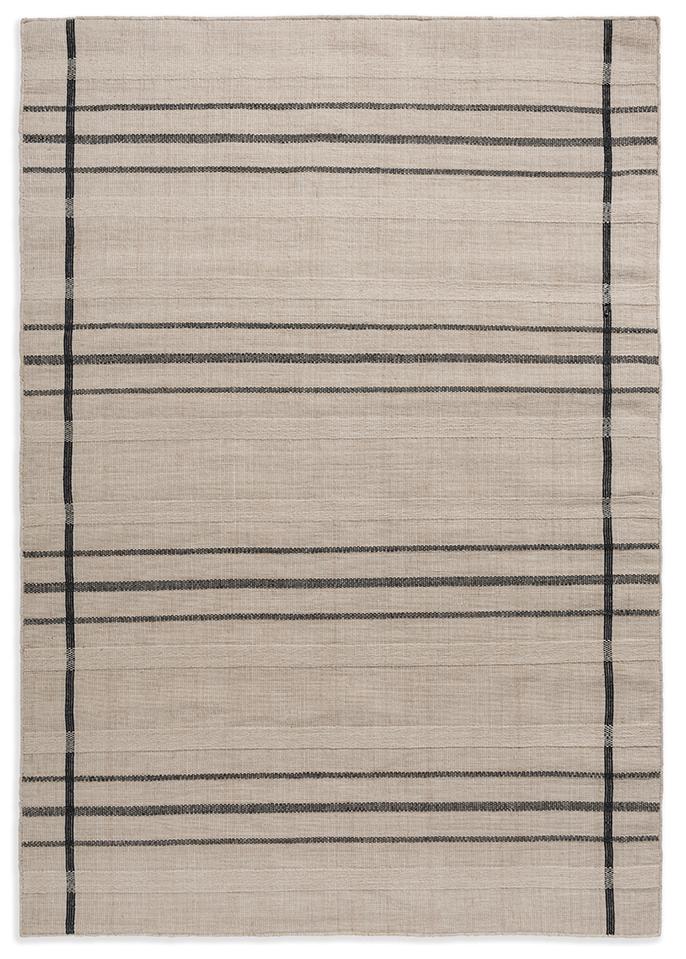 Zona Charcoal Line Outdoor Rug | Size: 250 × 350 cm