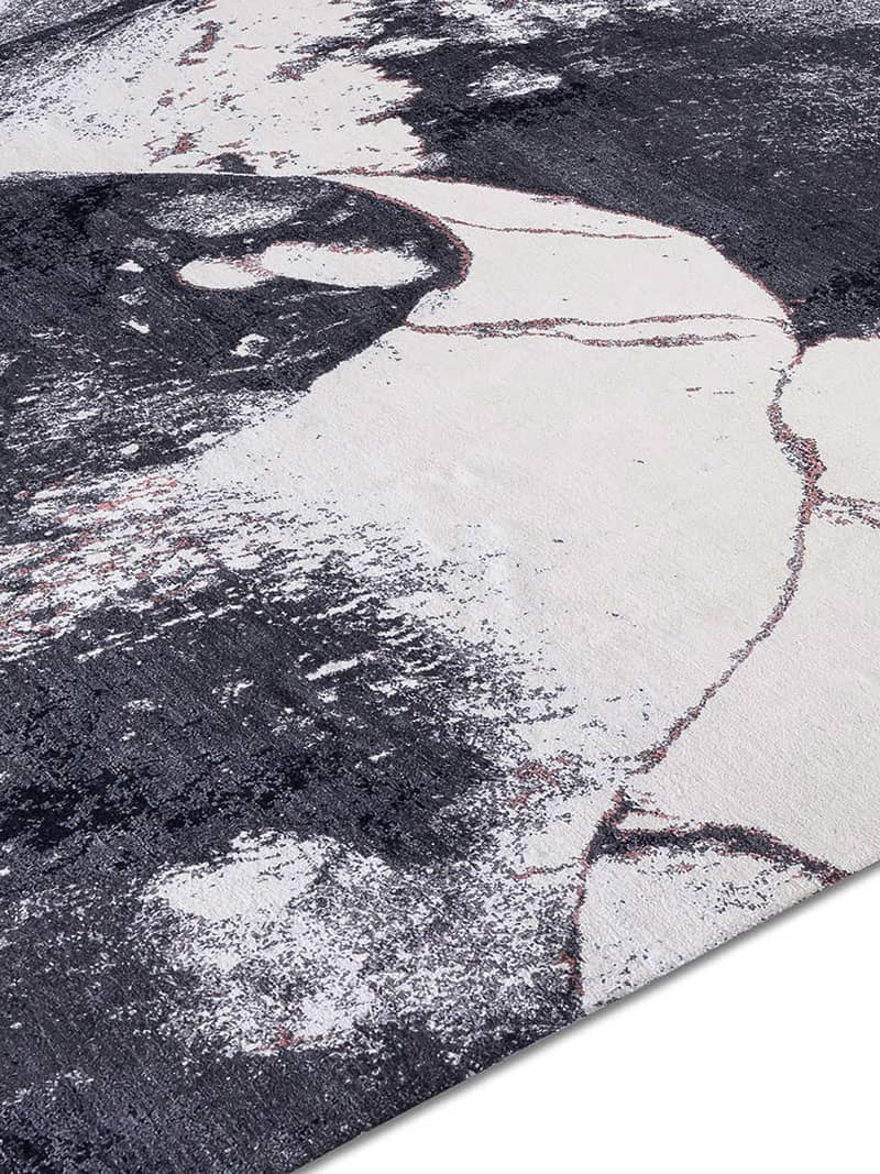 سجادة أسود وأبيض | المقاس: 140 × 210 cm