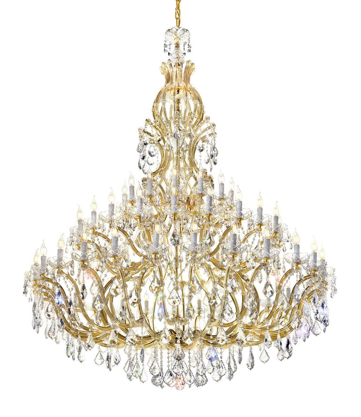 Mariateresa Crystal Chandelier in Gold