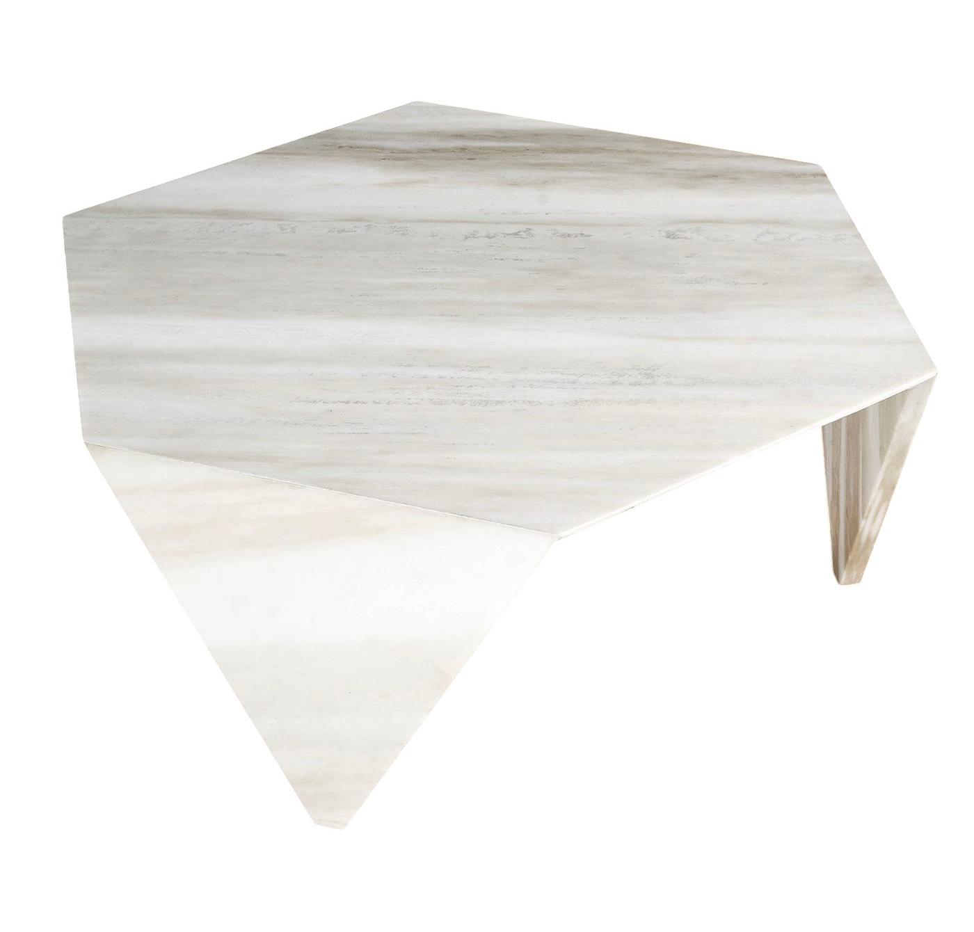 Ruche White Marble Italian Coffee Table