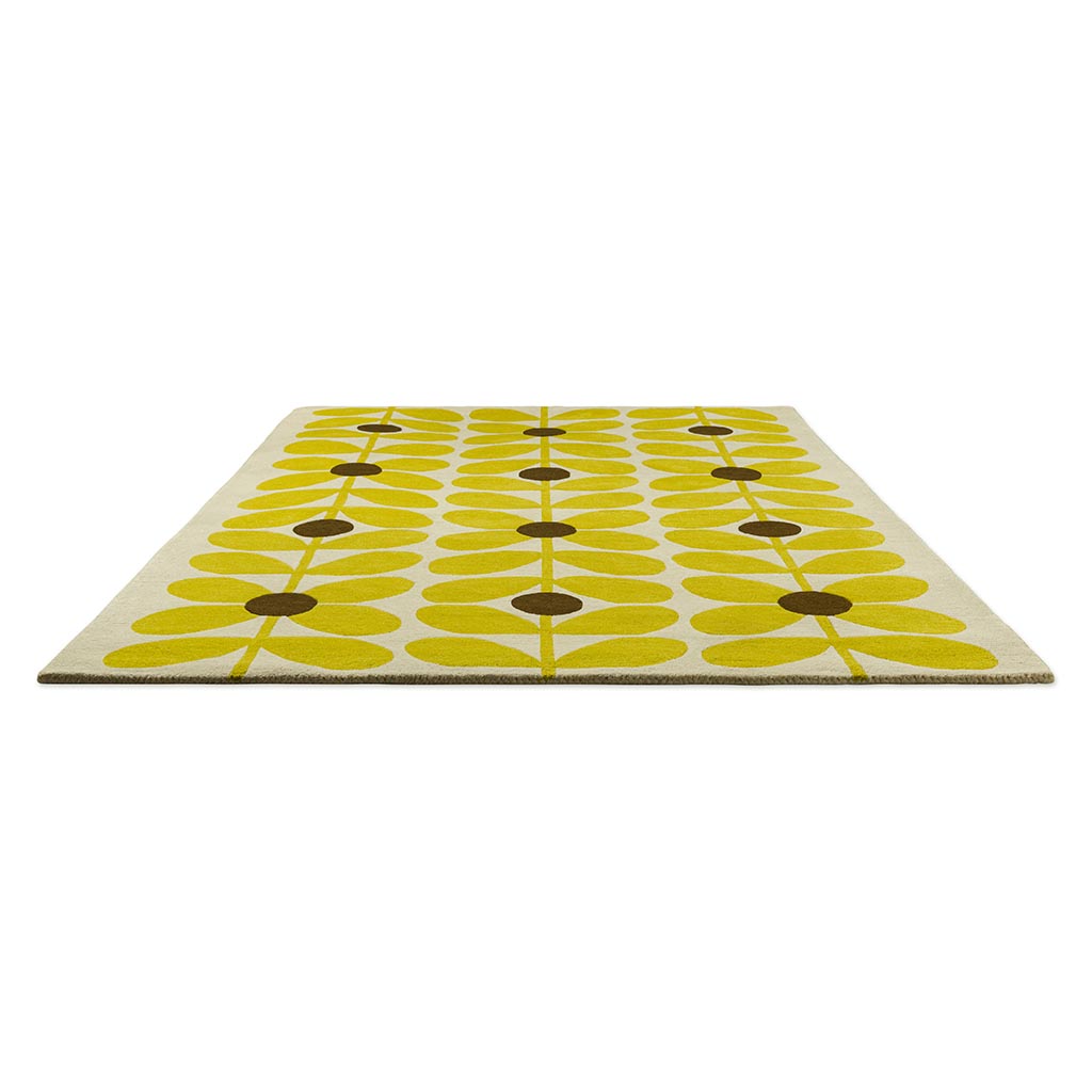 Sixties Stem Yellow Handwoven Rug