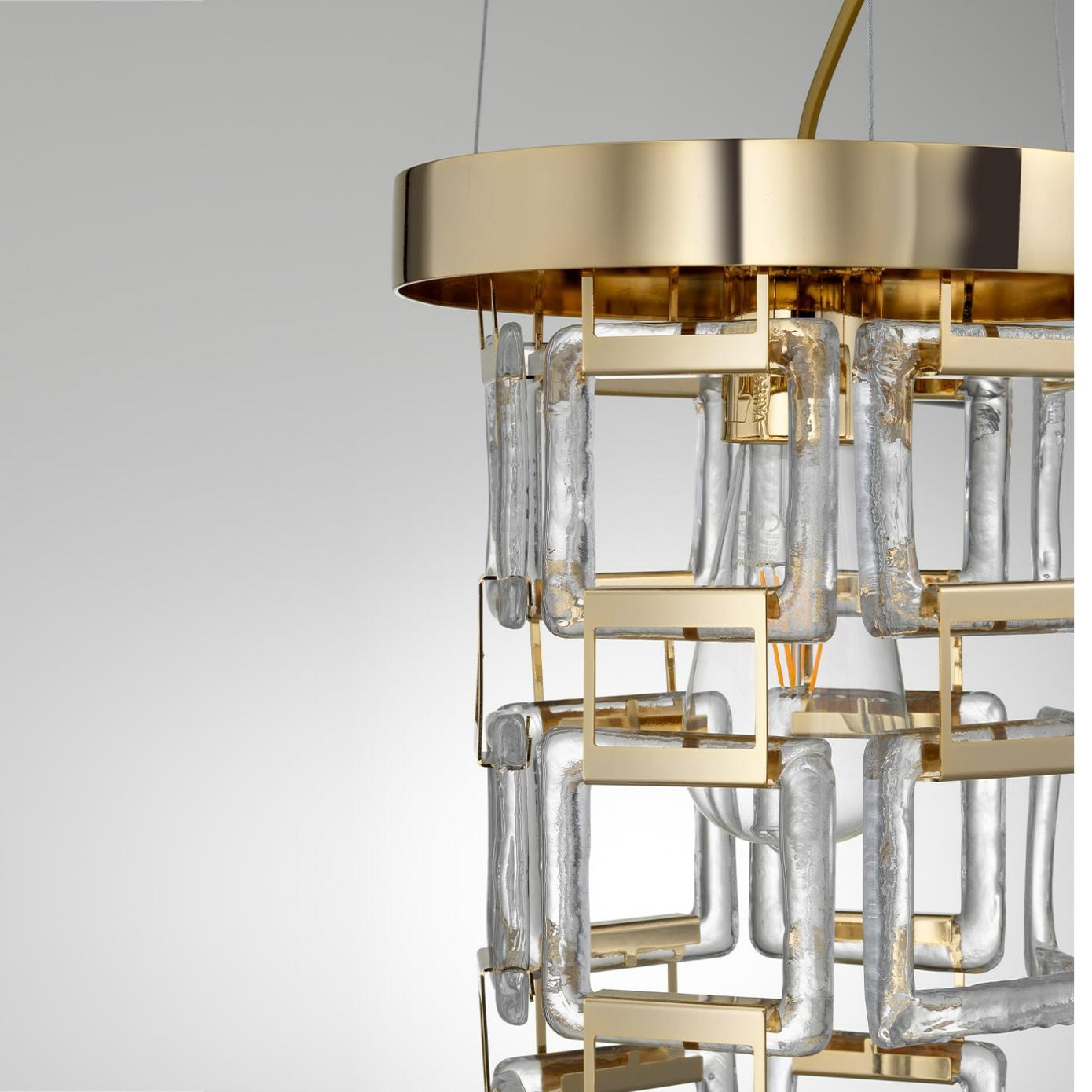 Bracelet Soft Gold Chandelier with Venetian Glass