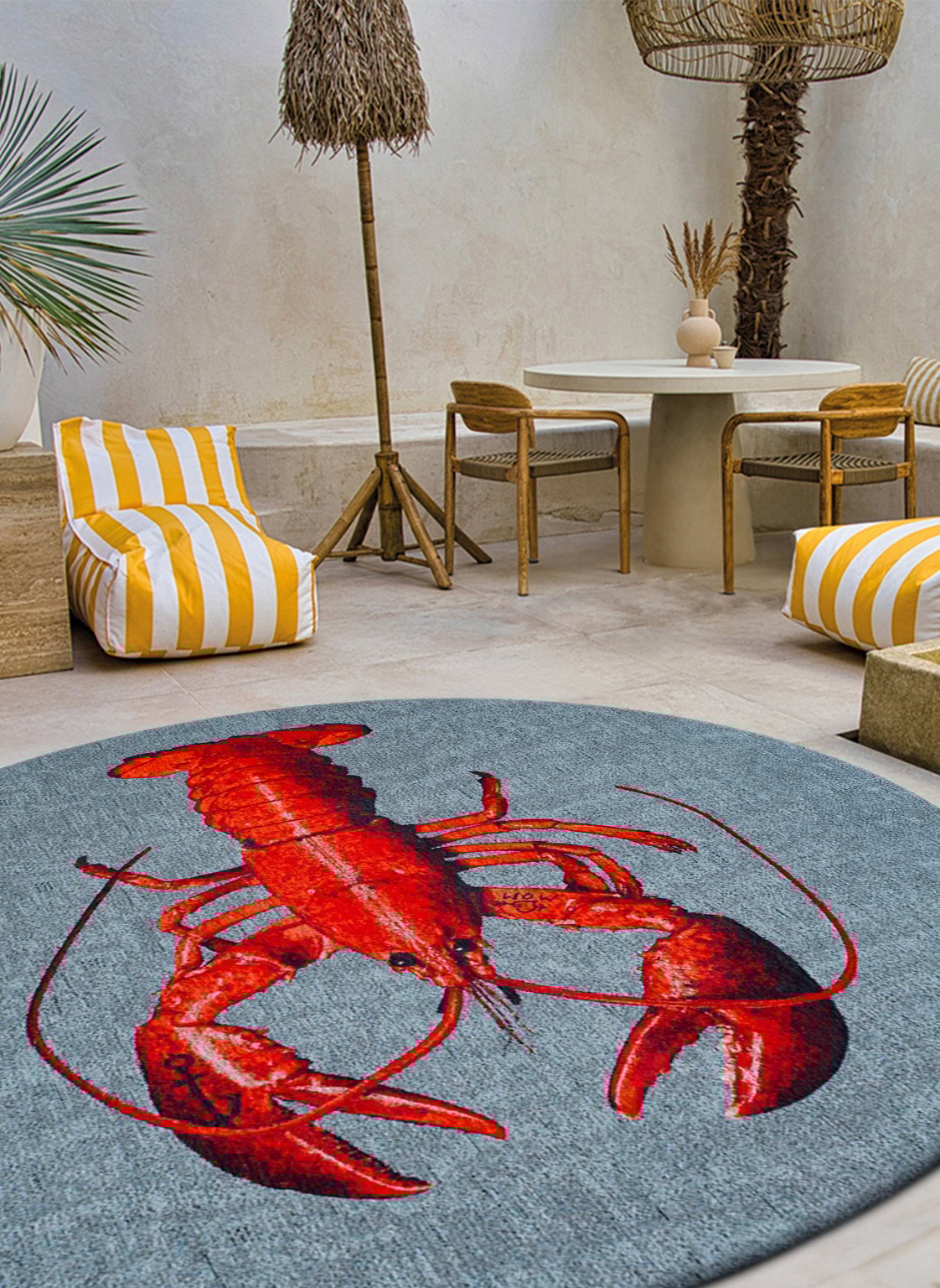 سجادة «ستيم» حمراء | المقاس: Ø 240 cm