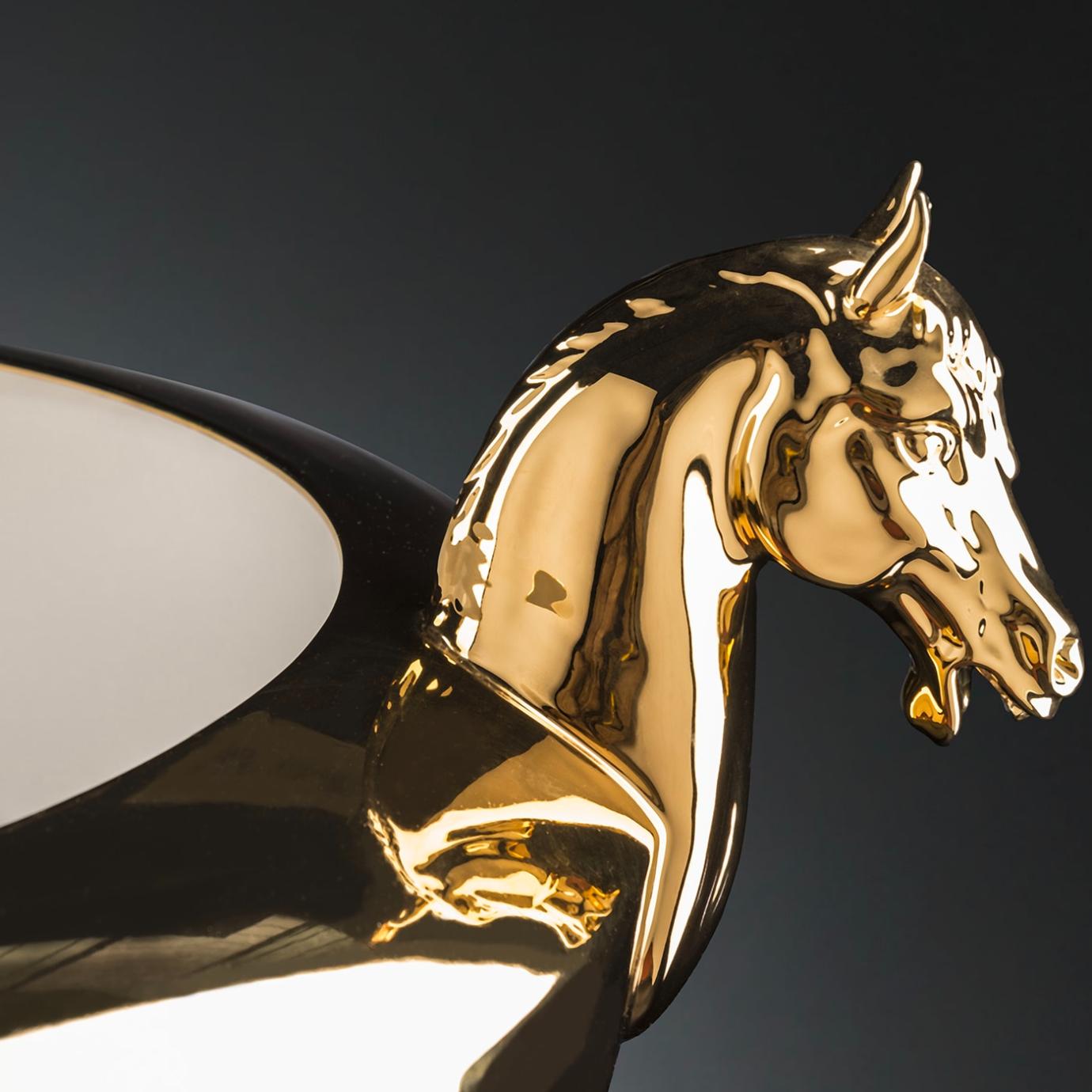 Horse Golden Italian Vase
