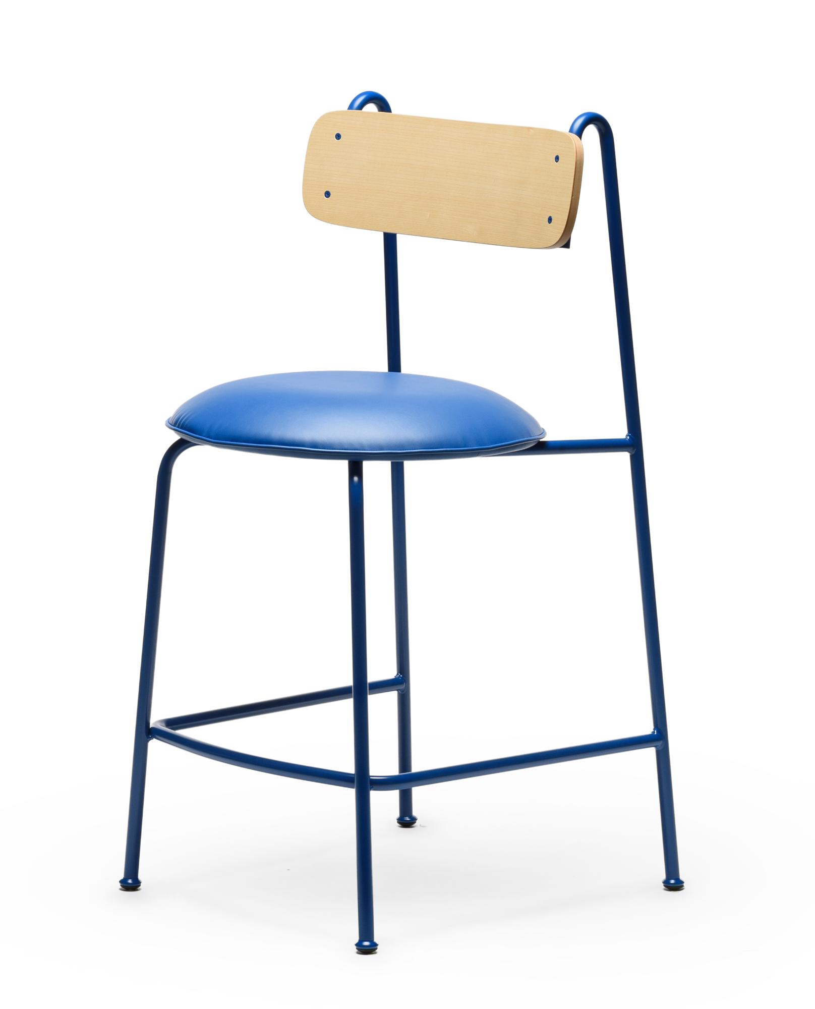 Lena Blue Ash Bar Chair