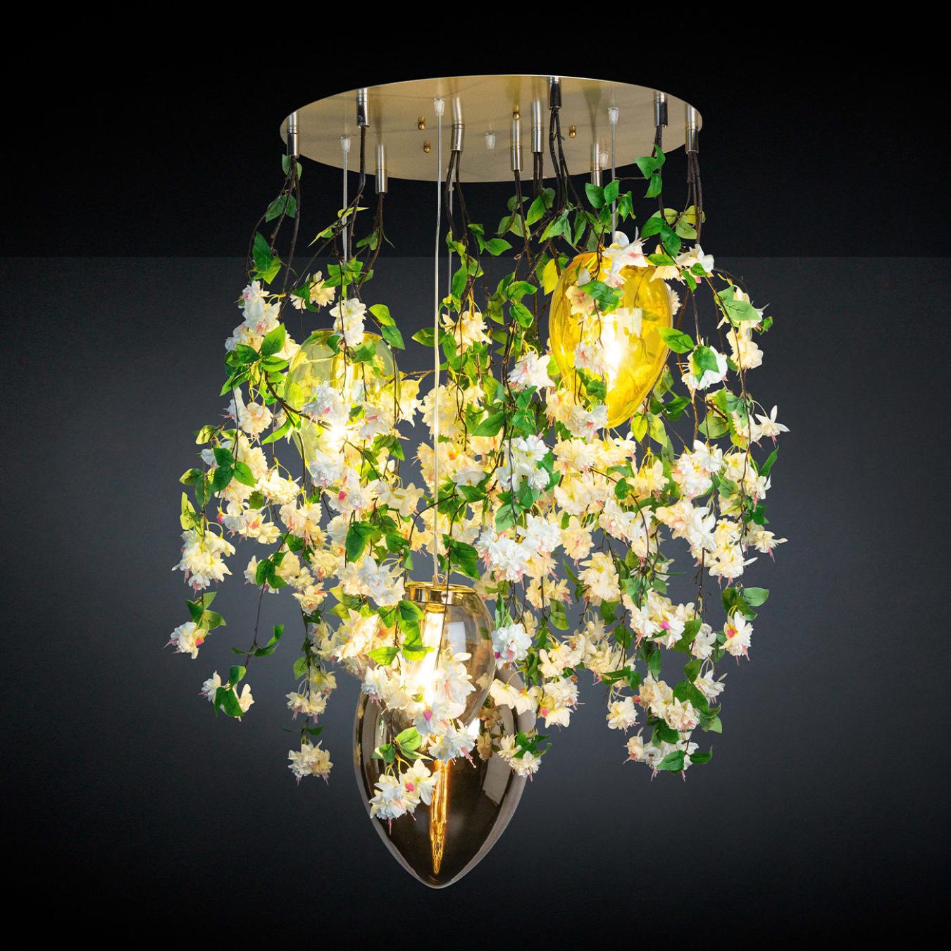 Crystal Egg Cascade Handcrafted Chandelier
