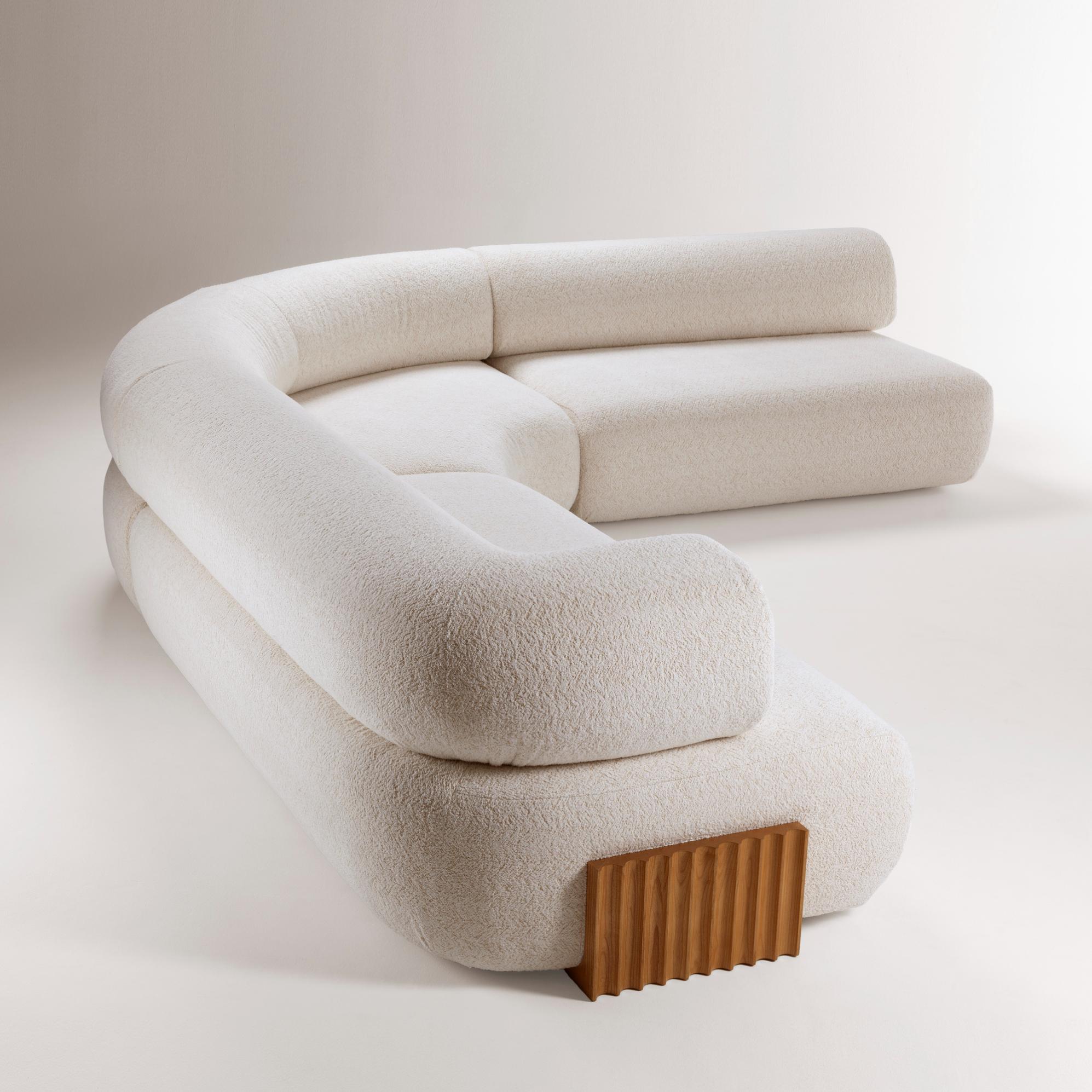 Carmel Wood Modular Crafted Sofa