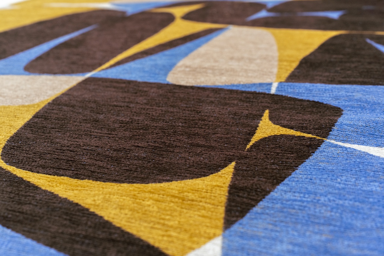 Stones Sunny Blue Belgian Designer Rug