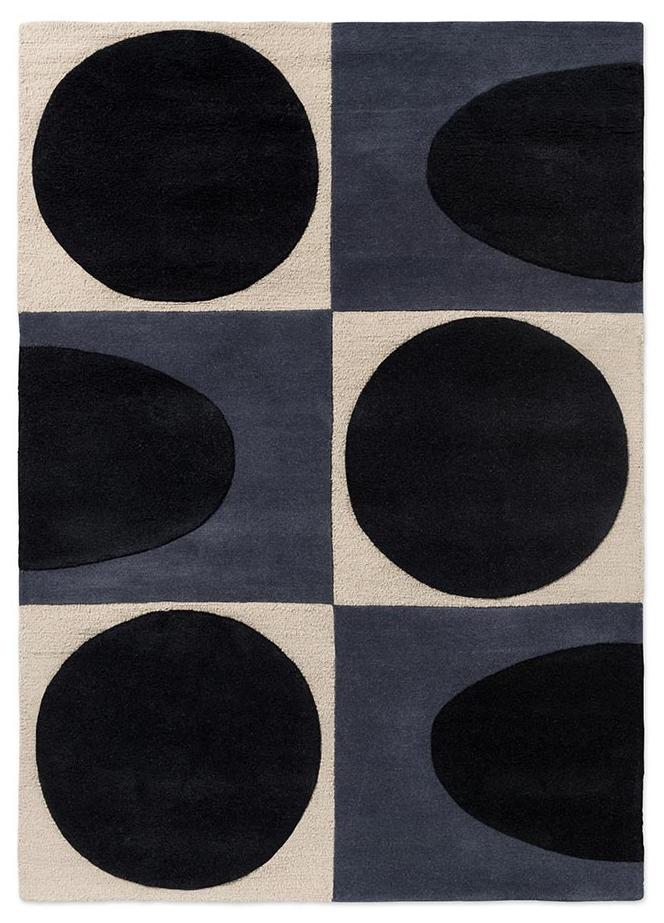 Spot Square Blue Navy Rug