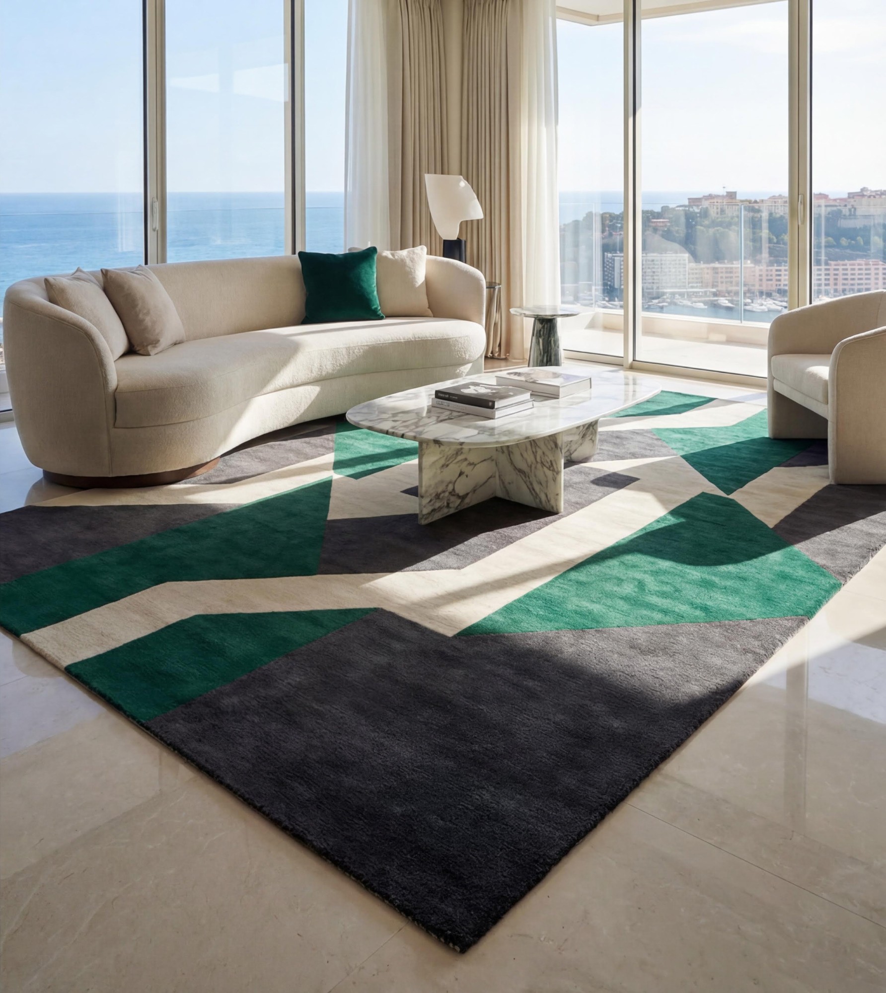 Interlocking Paths Artisan Handwoven Rug | Size: 200 × 300 cm
