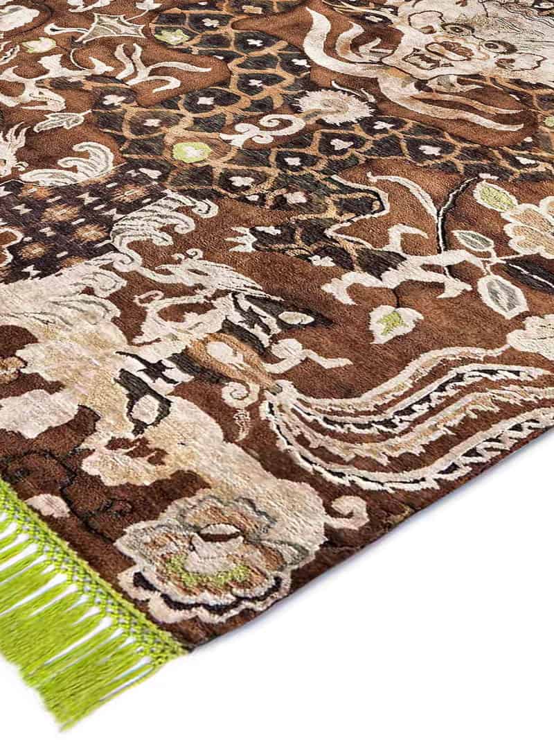 Dragon Green / Beige Rug | Size: 250 × 300 cm