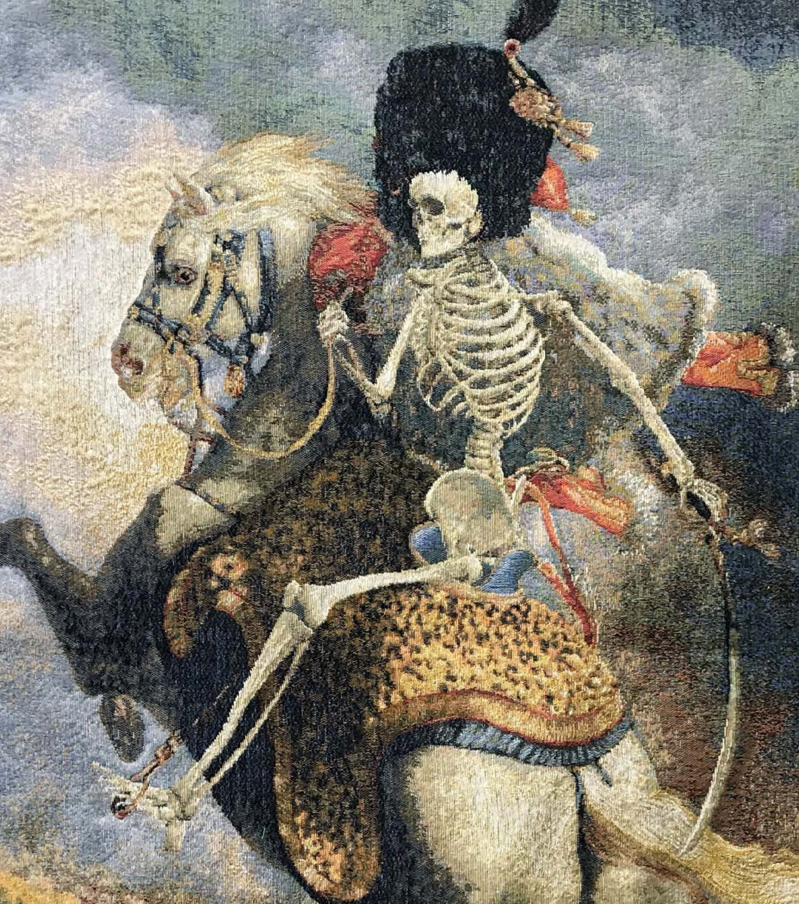سجادة جدارية «فارس الهيكل العظمي» | المقاس: 110 × 150 cm