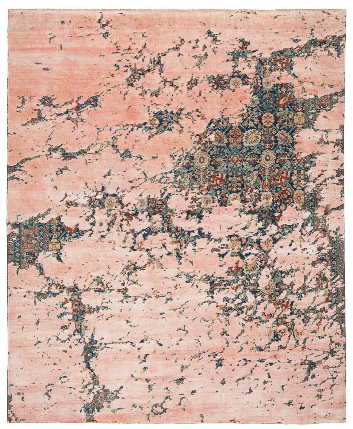 Tabriz Canal Aerial Silk Rug