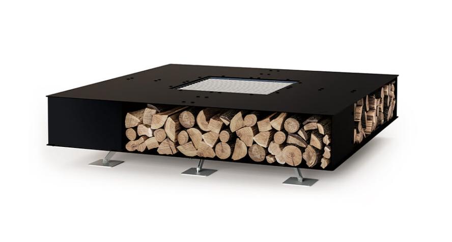 Modern Steel Black Fire Pit