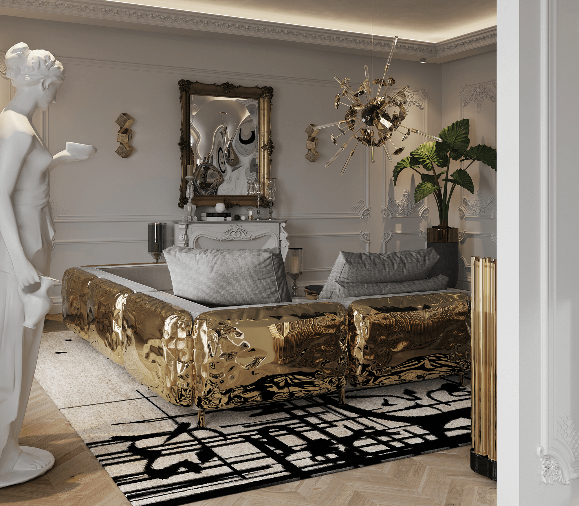 أريكة معيارية سوداء «إيمبيريا»
