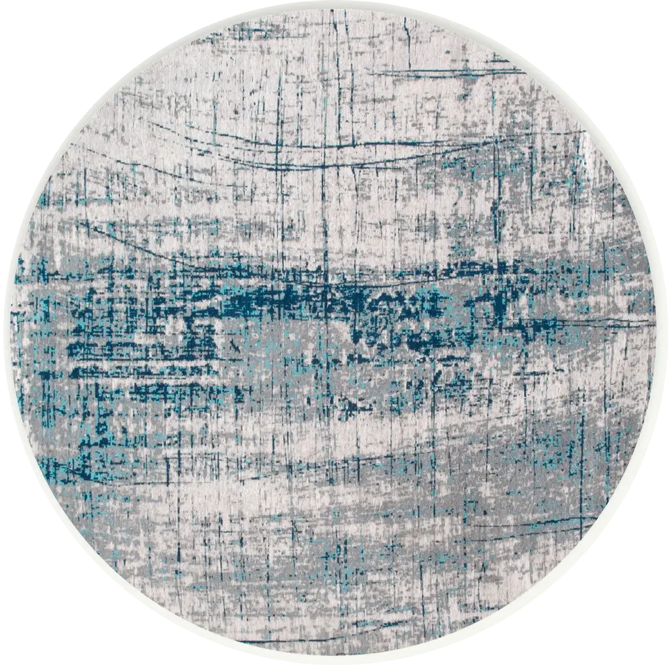 Bronx Azurite Round Rug | Size: Ø 240 cm