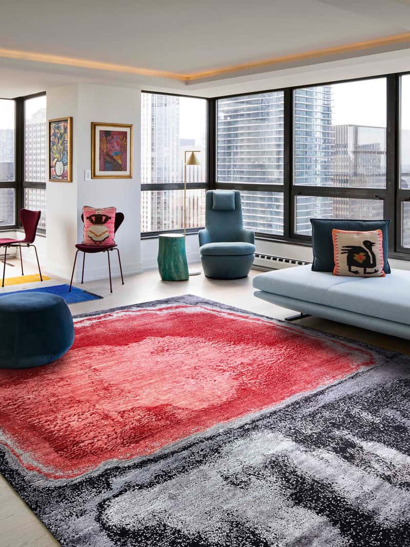 Red Silver Rug | Size: 300 × 400 cm