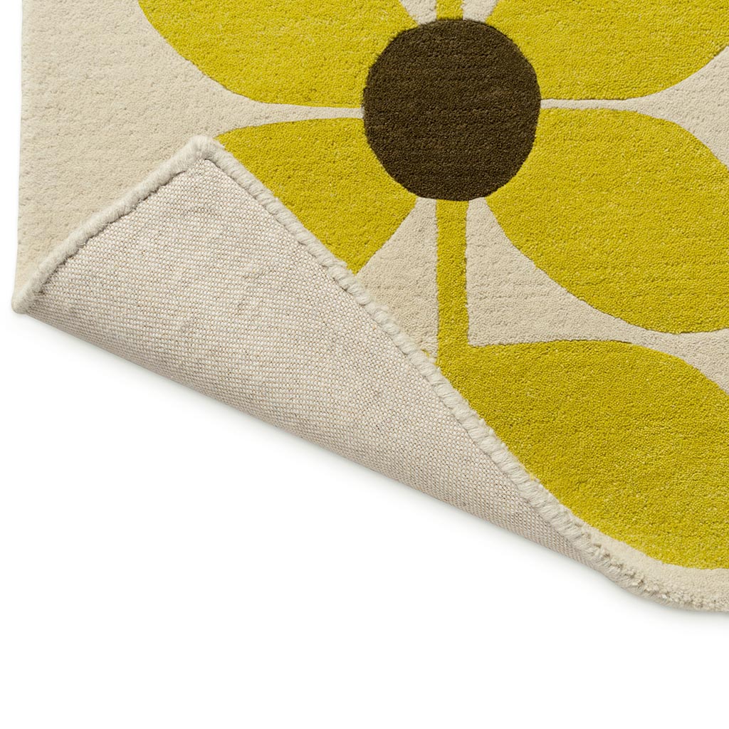 Sixties Stem Yellow Handwoven Rug