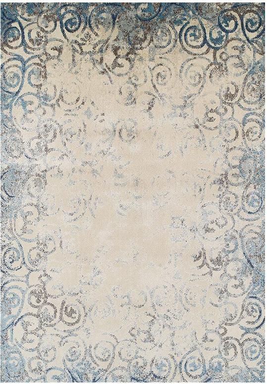 Antique Beige & Blue Rug | Size: 160 × 235 cm