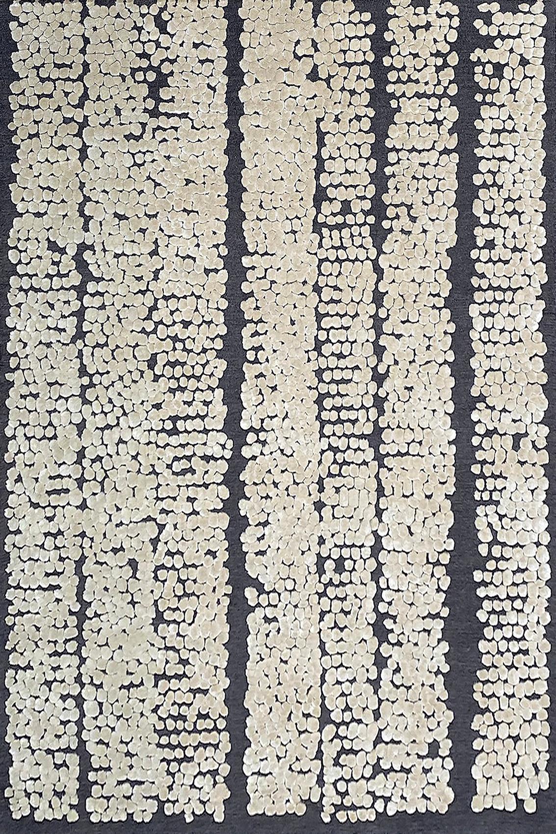 سجادة «باد لينن» سوداء | المقاس: 170 × 240 cm