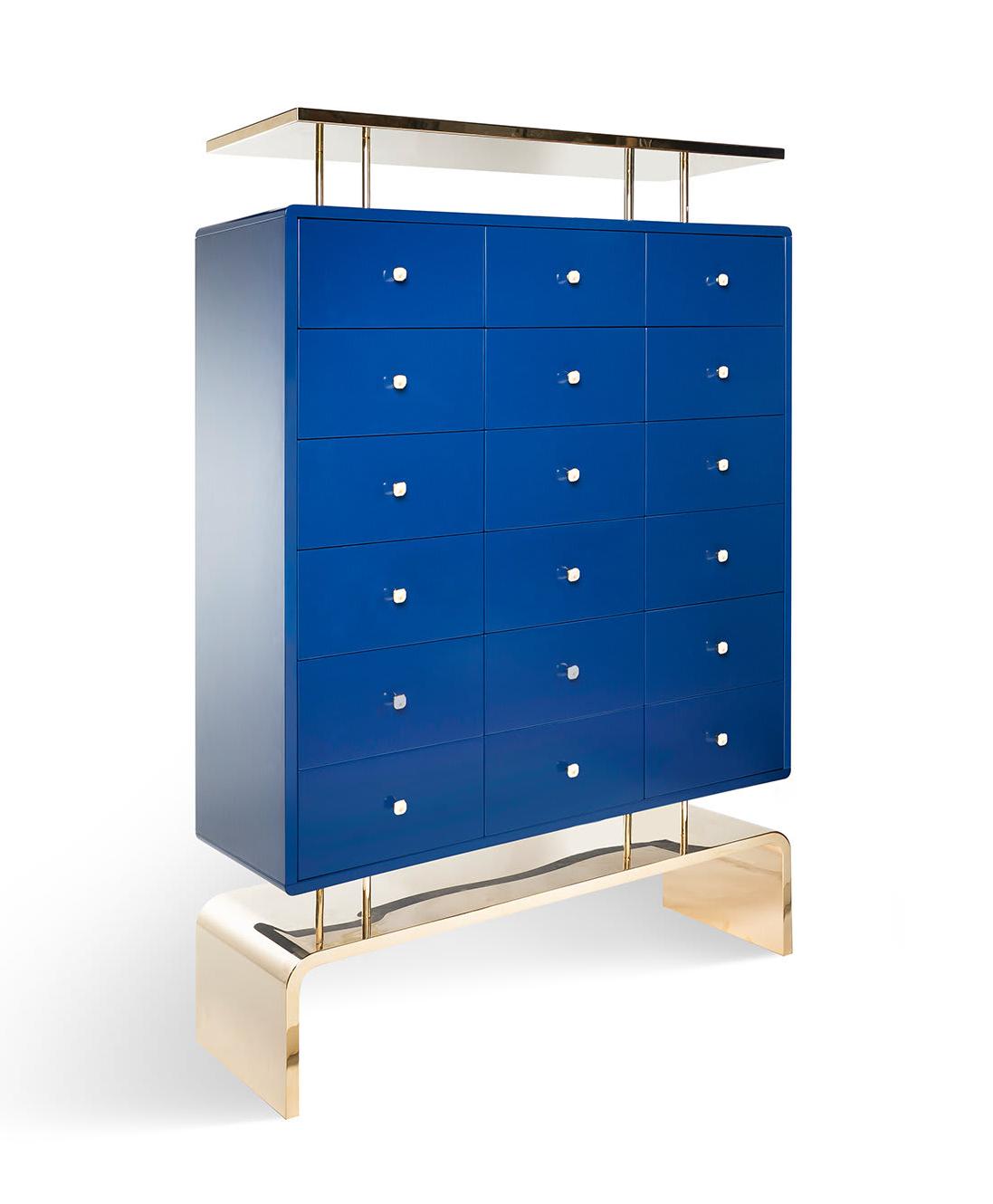 Royal Blue Italian Cabinet