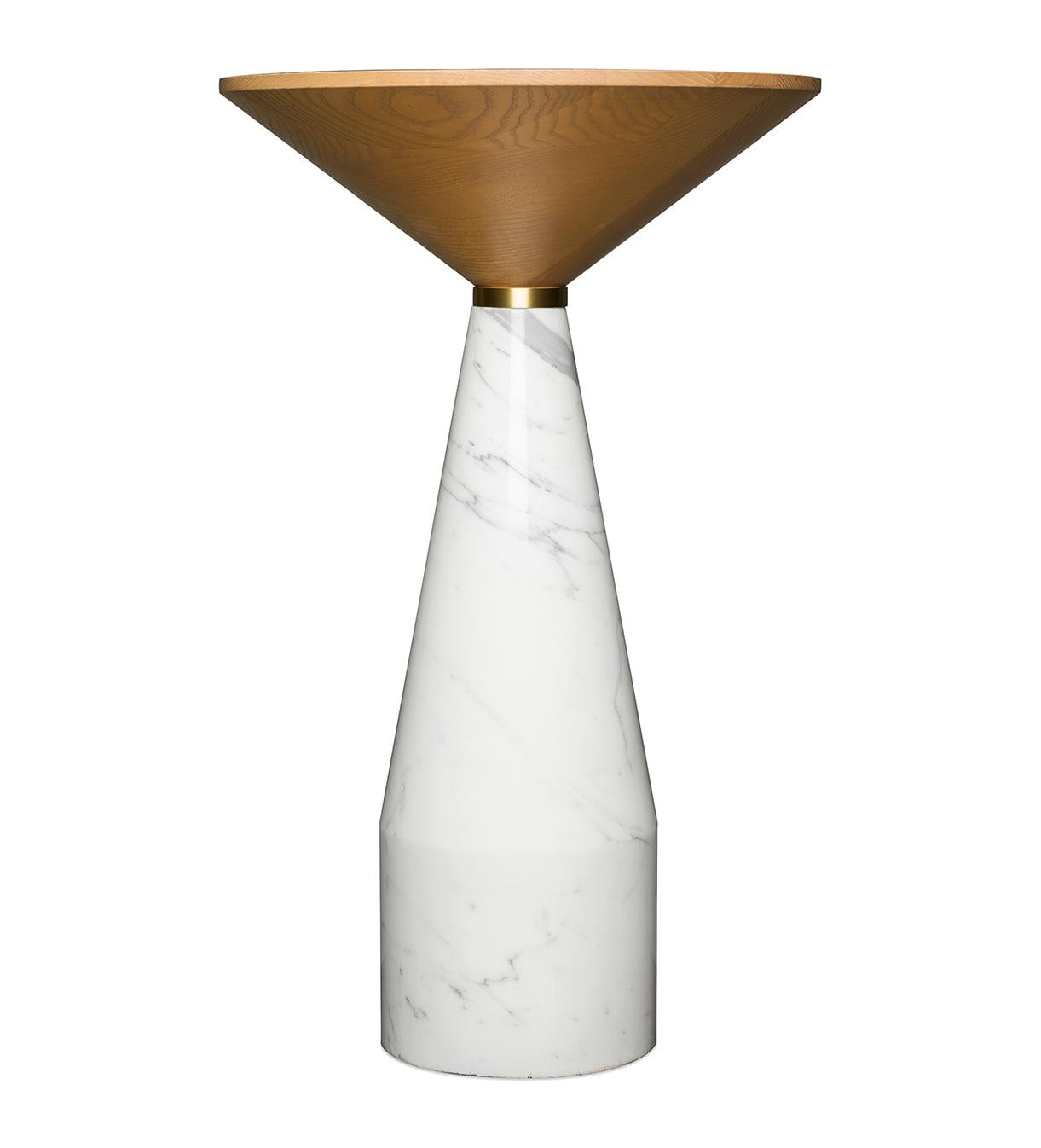 Cino White Marble Side Table