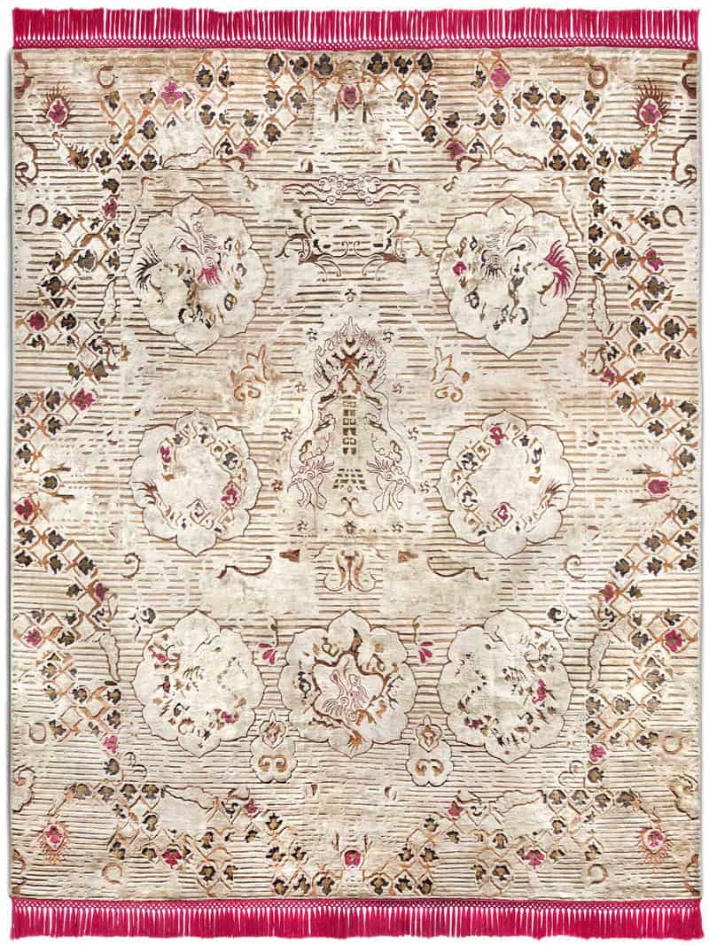 سجادة «دراجون» بينك/بيج | المقاس: 250 × 300 cm