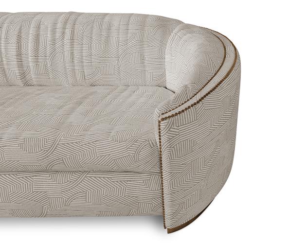 Premium Comfort Beige Curved Sofa