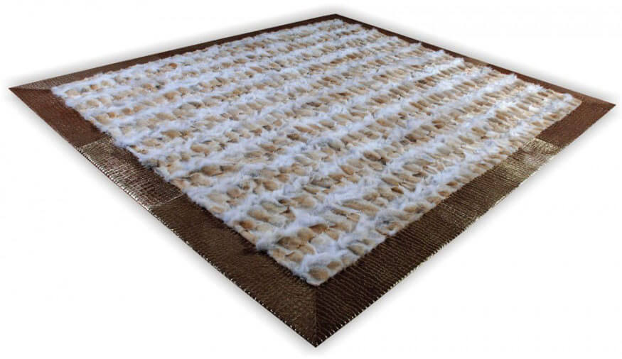 Croco Wolf Fur Rug | Size: 270 × 270 cm