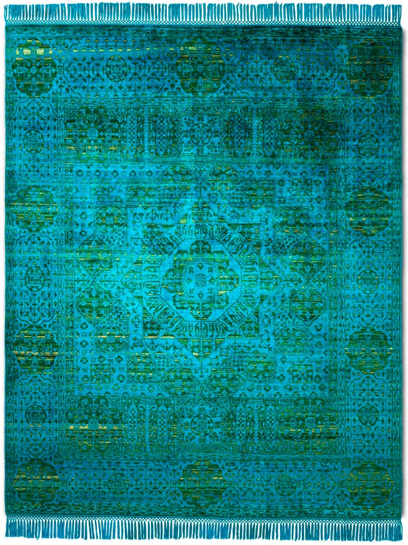 Electric Blue / Green Rug