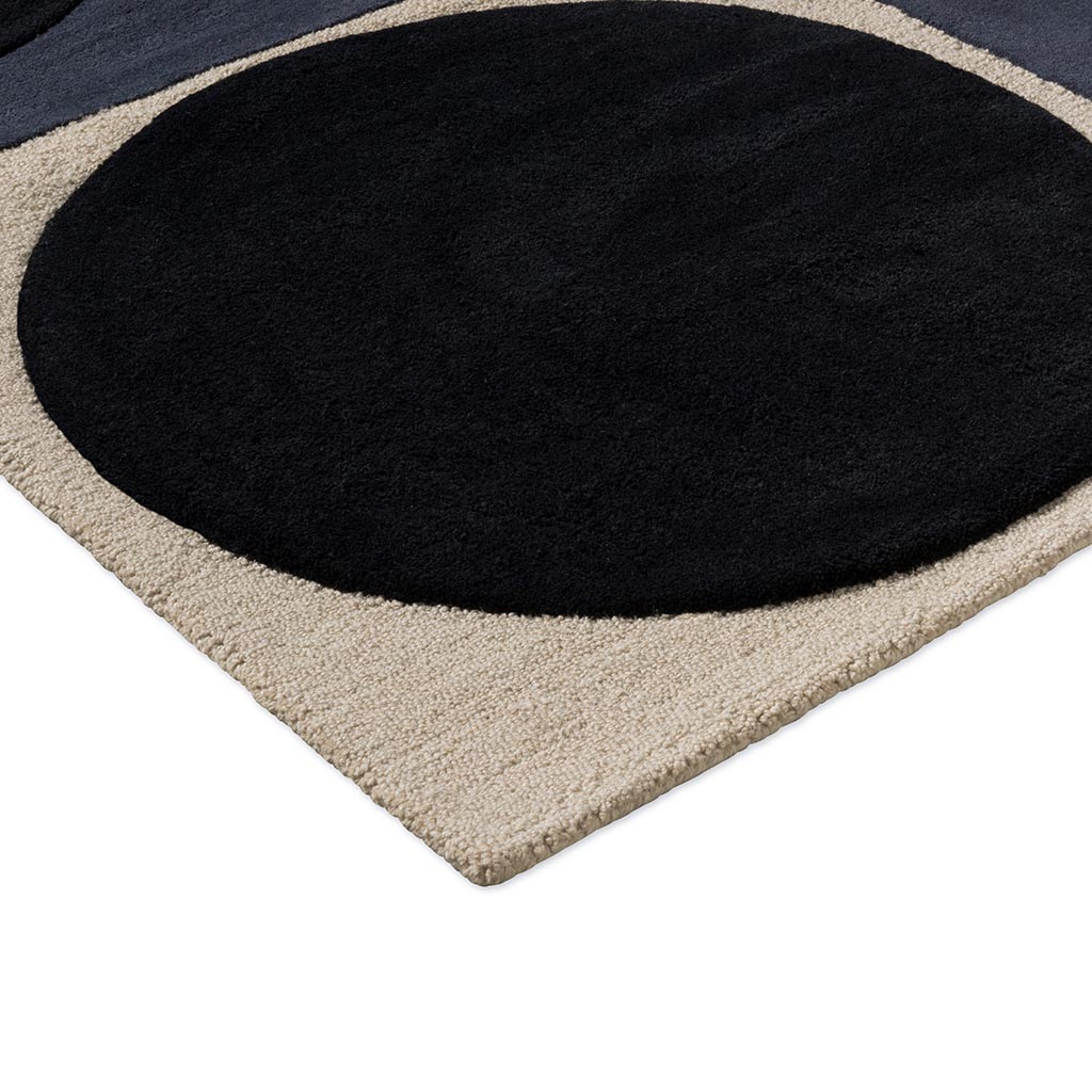 Spot Square Blue Navy Rug