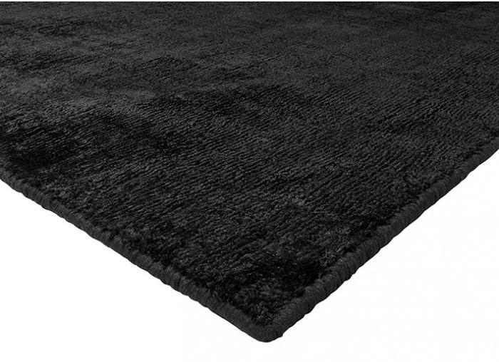 Plain Black Indian Handwoven Rug | Size: 160 × 230 cm