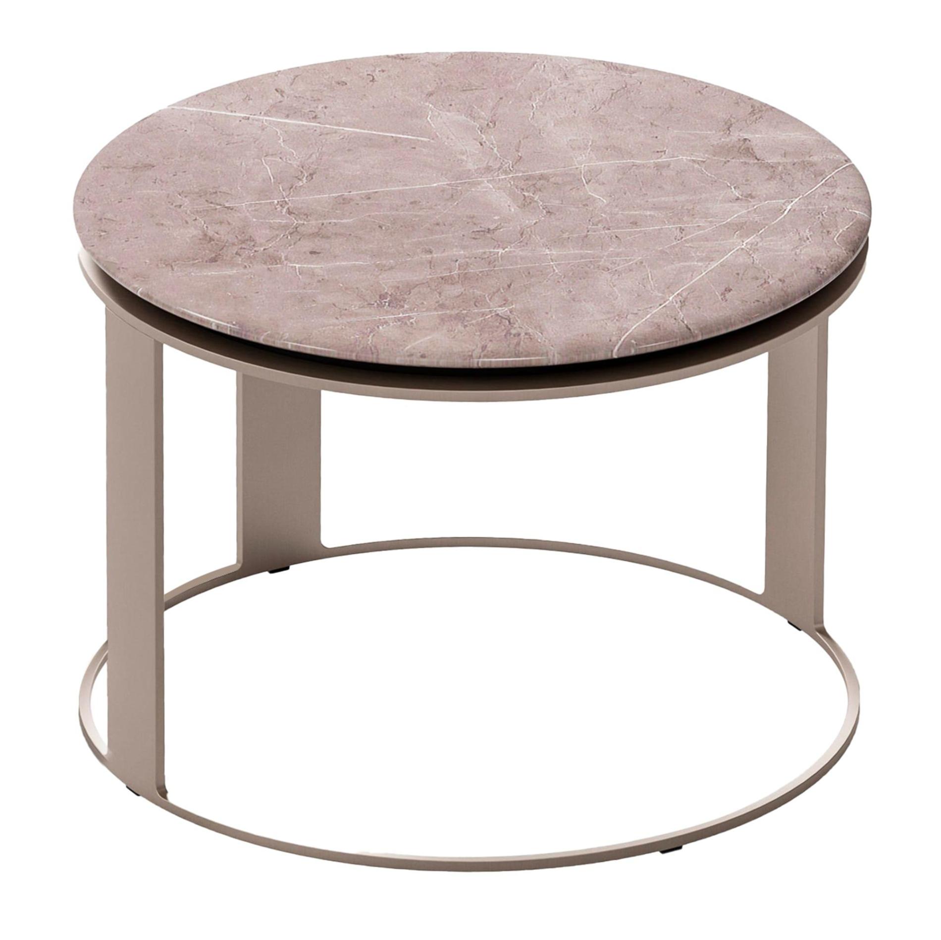 طاولة جانبية «دينيس» | سطح الطاولة: Marble Red | الأبعاد: Ø 65 cm