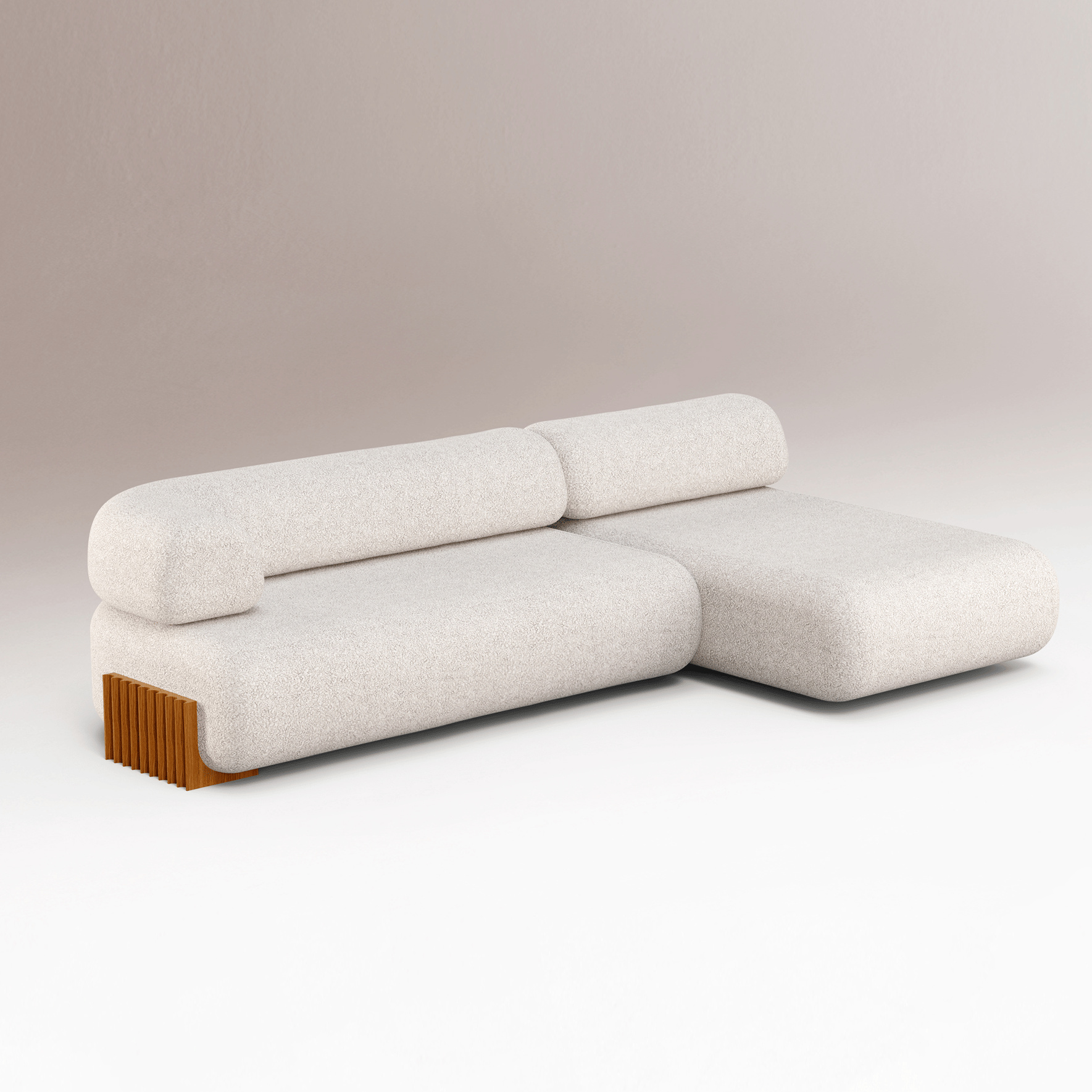Carmel Wood Modular Crafted Sofa