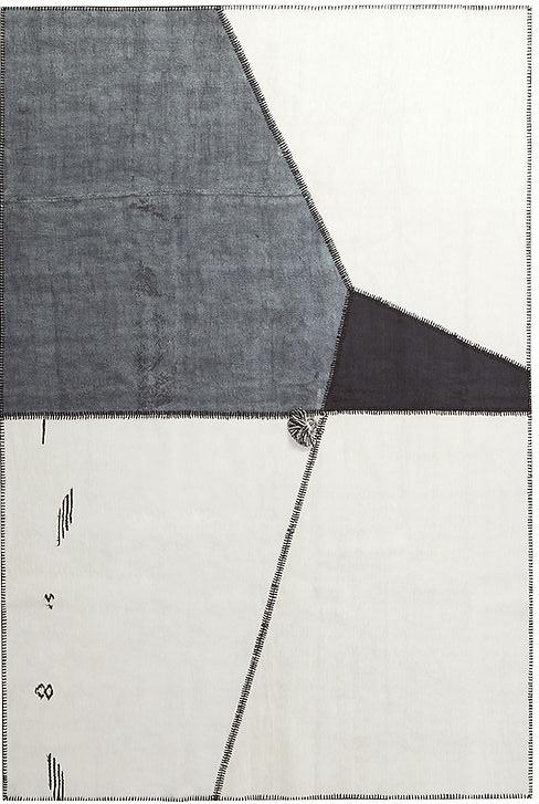 White For Three Patchwork Rug