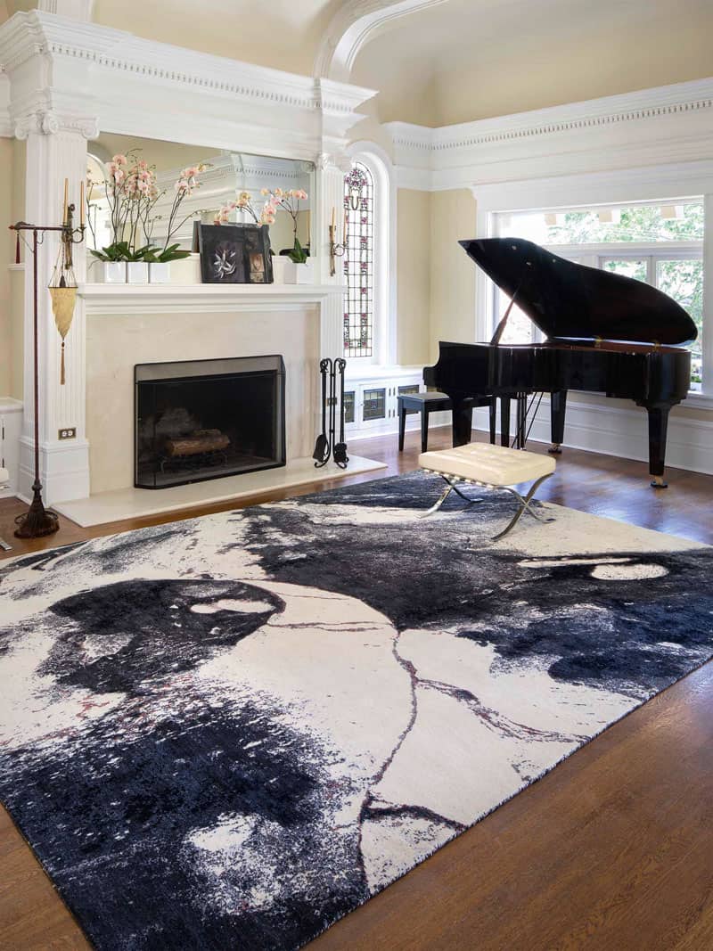 Black & White Rug | Size: 183 × 274 cm