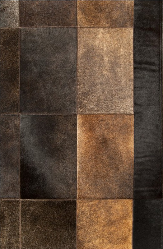 Tobaco Leaves Cowhide Rug | Size: 120 × 170 cm