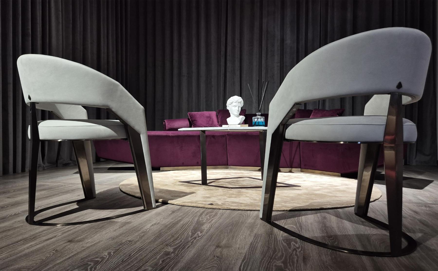Wally Curved Dining Chair Italian Design