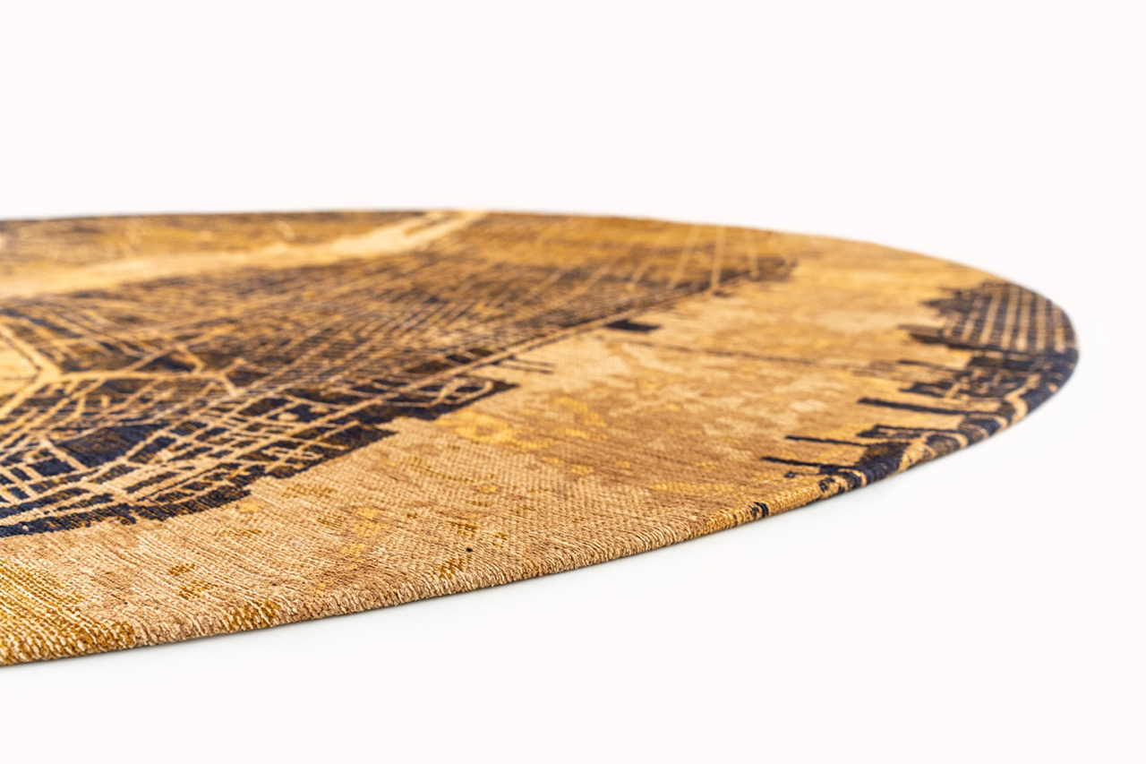 Gatsby Gold Round Rug | Size: Ø 240 cm